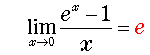 (e^x-1)/x→e