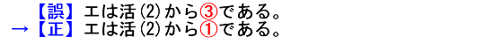 丸数字の3を丸数字の1に直す