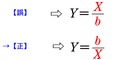 X/bでなくてb/X